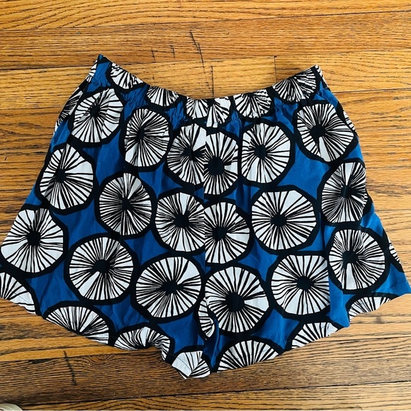 Marimekko Blue Graphic Print Resort Shorts –Spring Break Vacation S - Picture 4 of 7